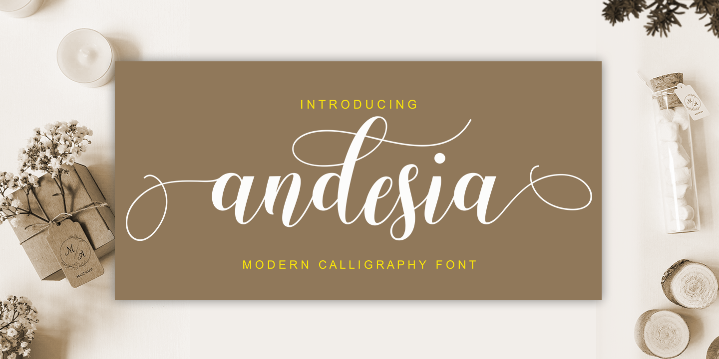 Пример шрифта Andesia #1